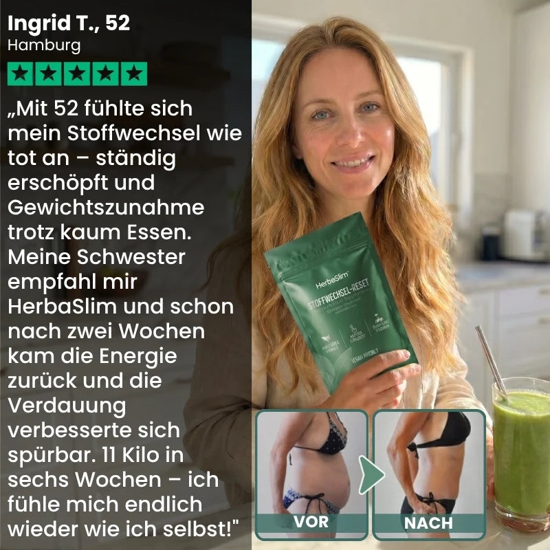 HerbaSlim™ Stoffwechsel-Reset | Bis zu 10 kg Gewichtsverlust pro Monat mit einer 100 % pflanzlichen Matcha-Formel – ohne Nebenwirkungen