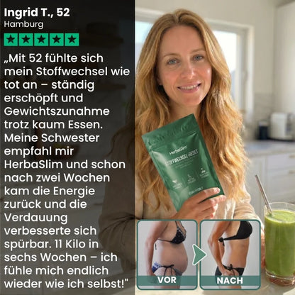 HerbaSlim™ Stoffwechsel-Reset | Bis zu 10 kg Gewichtsverlust pro Monat mit einer 100 % pflanzlichen Matcha-Formel – ohne Nebenwirkungen